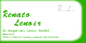 renato lenoir business card